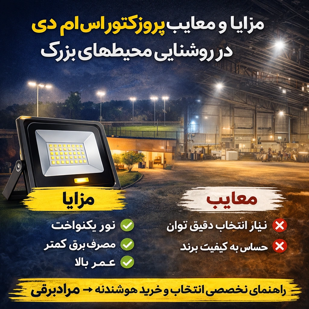 مزایا و معایب پروژکتور اس ام دی در محیط‌های بزرگ | بررسی تخصصی