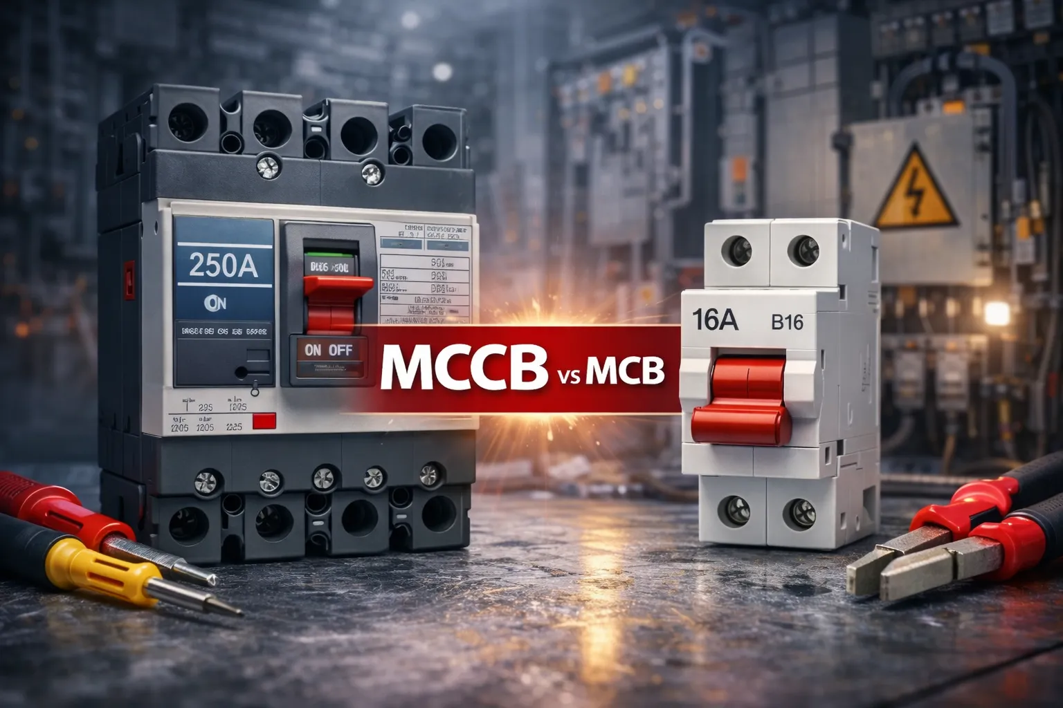 تفاوت کلید MCCB و کلید مینیاتوری چیست؟ (مقایسه کامل کاربرد، آمپر و قیمت)