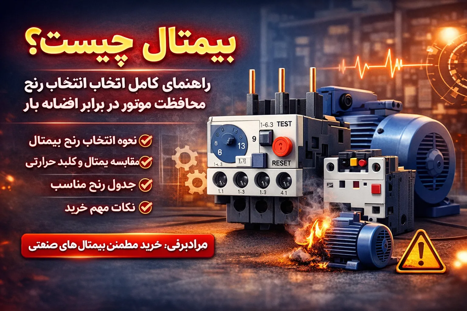 بیمتال چیست؟ راهنمای کامل انتخاب رنج بیمتال برای محافظت موتور در برابر اضافه بار