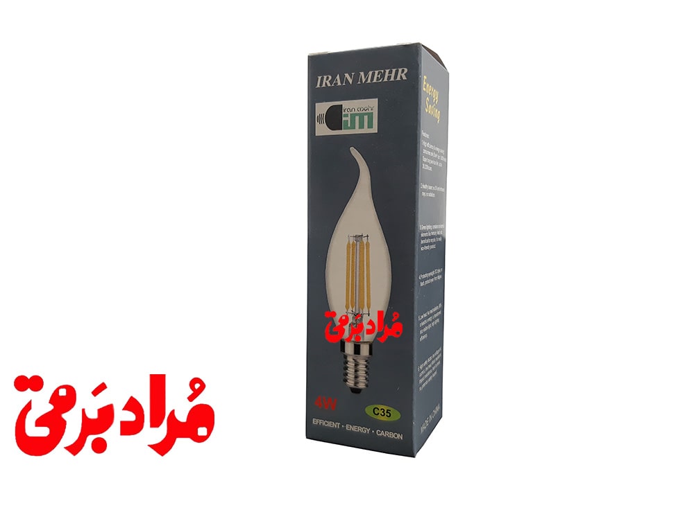 لامپ شمعی فیلانتی اشکی شامپاینی ایرانمهر