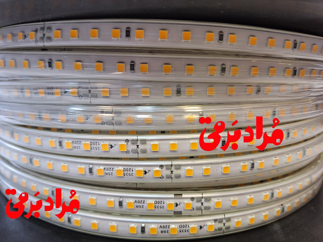 ریسه شلنگی 3535 پی وای آر پلاس لیان نور برش 10چسب دار