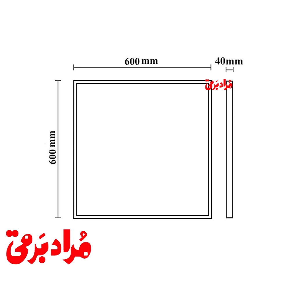قاب تبدیل پنل 60 در60 توکار به روکار  مودی