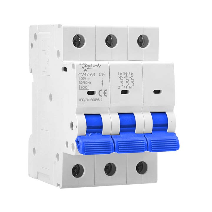کلید‌مینیاتوری‌سه‌فاز‌6کیلوآمپر‌6-25آمپر‌پارس‌اروند