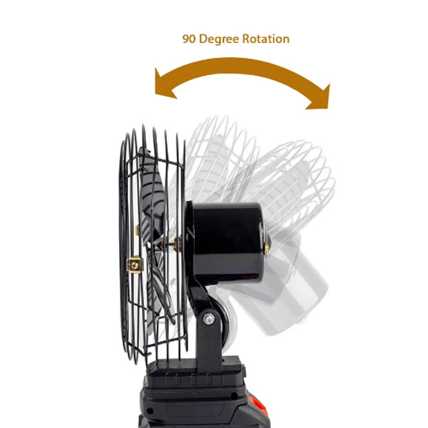 پنکه رومیزی شارژی صنعتی 18 اینچ 3 سرعته مشکی پارس‌اروند