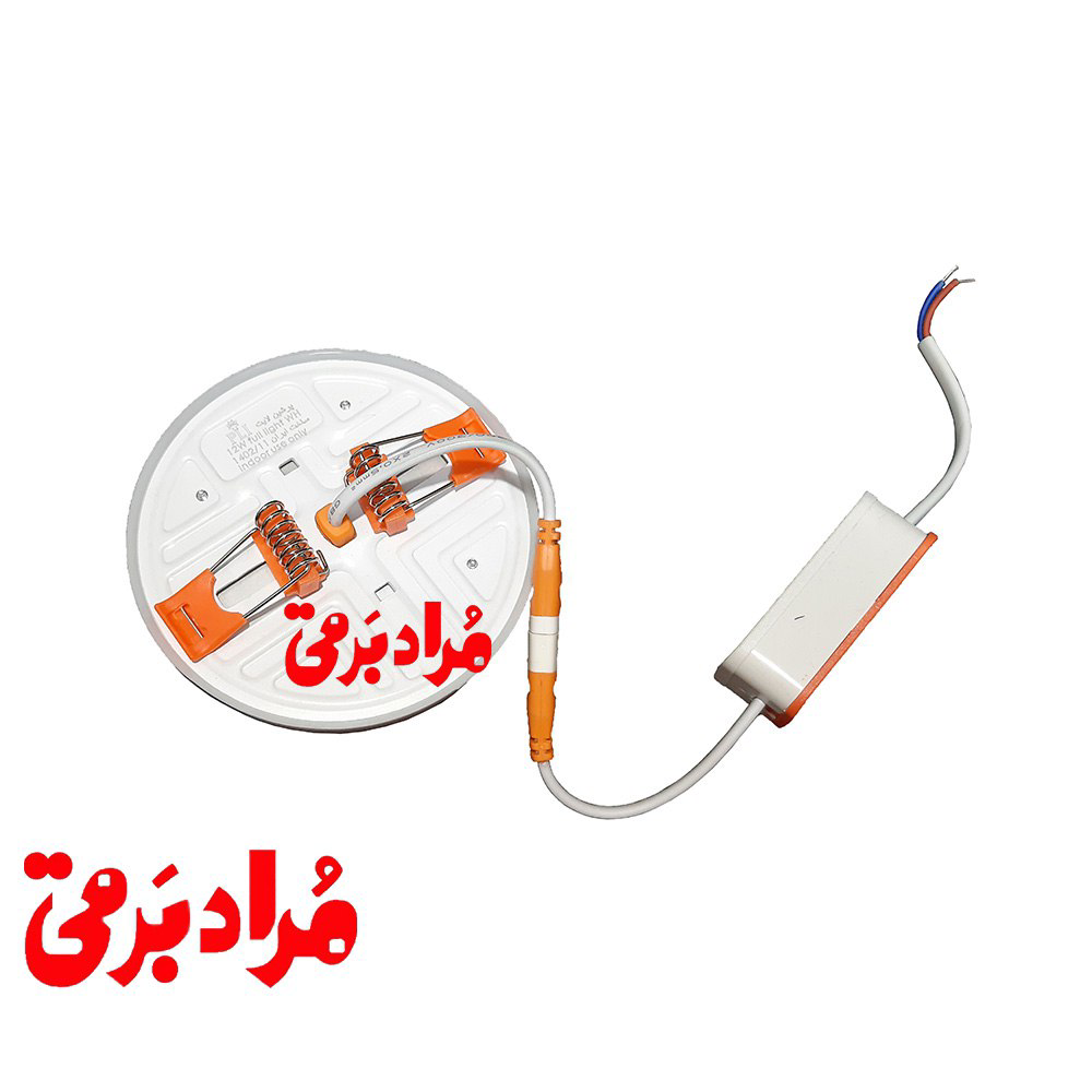 پنل سری بنیس فول‌لایت توکار گرد 10 وات بدنه سفید افشان طلوع