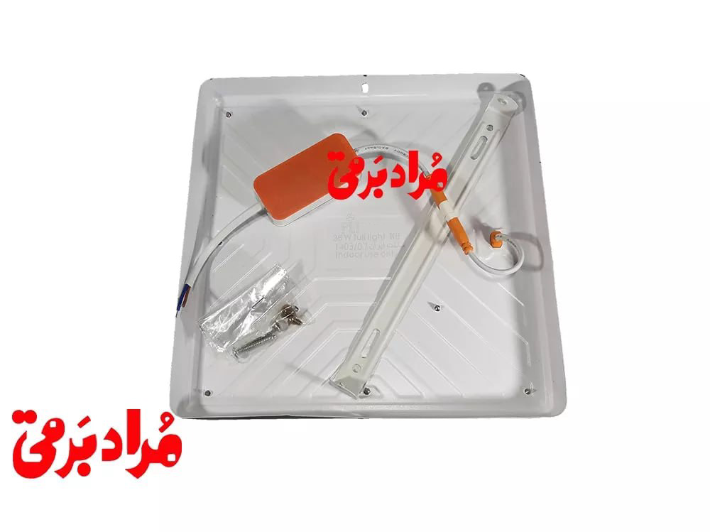 پنل سری بنیس فول‌لایت روکار مربع 36 وات 22 در 22 بدنه سفید افشان طلوع