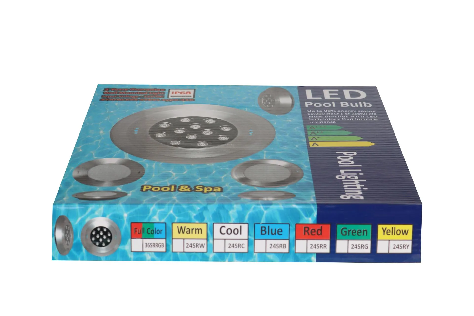 چراغ روکار استخری استیل 36 وات فولکالر (RGB) برند LEDMAN