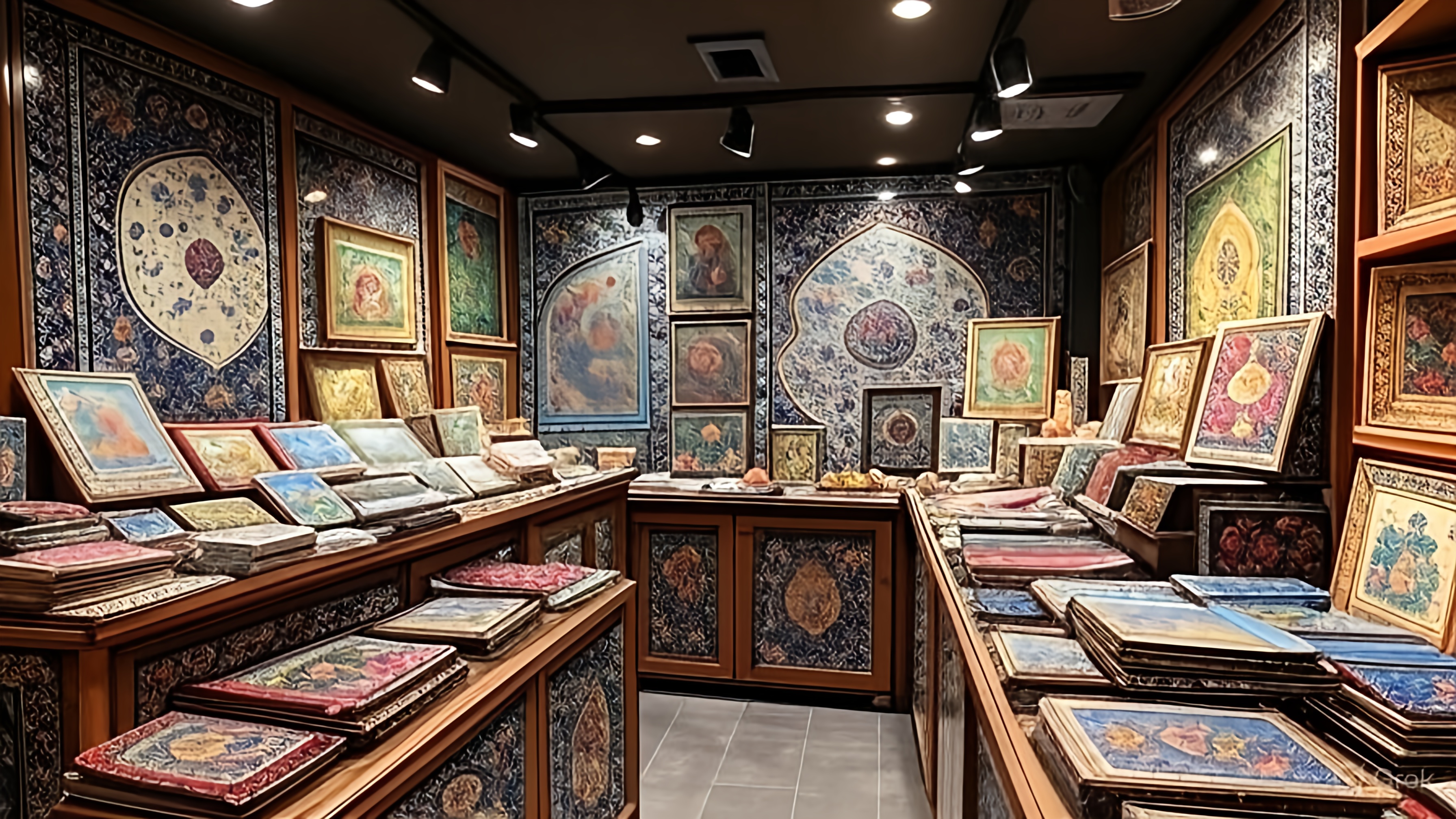 کاربرد چراغ ریلی سقفی در ویترین مغازه برای برجسته کردن محصولات