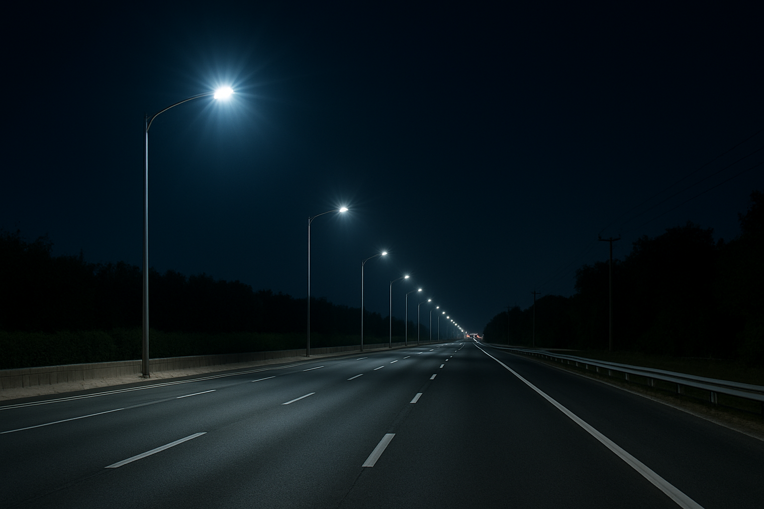 چراغ خیابانی COB با پرتاب نور بالا برای جاده‌ها و بلوارها