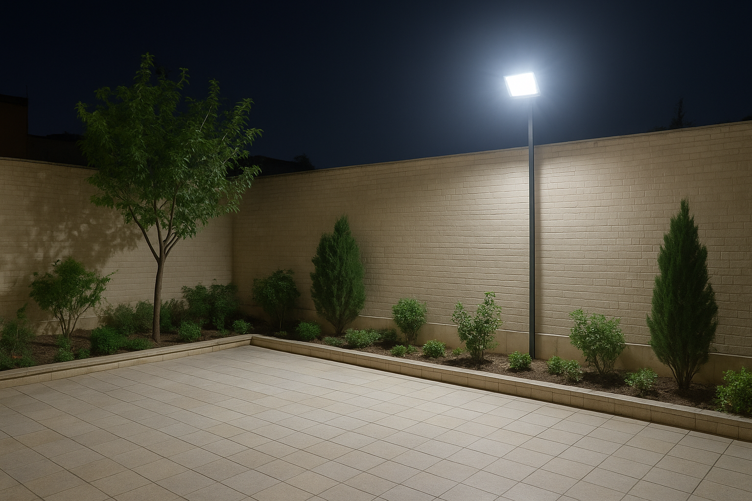 نورپردازی حیاط با پروژکتور SMD