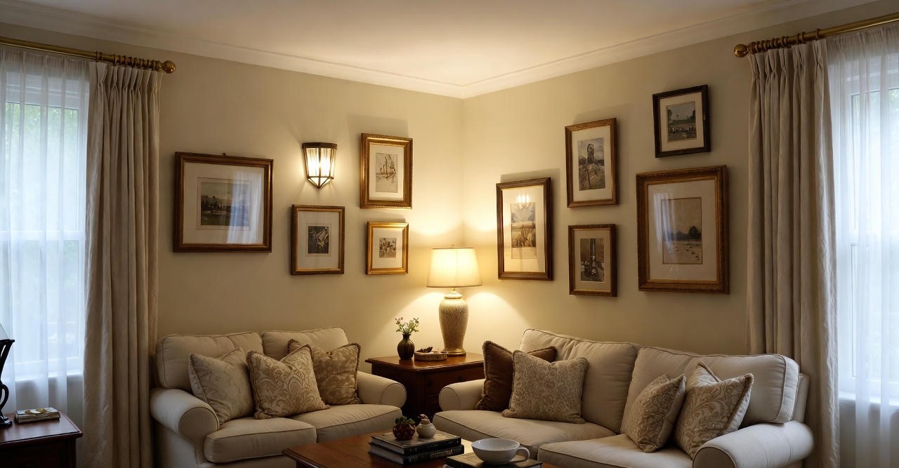 نورپردازی غیرمستقیم در اتاق نشیمن با وال واشر برای ایجاد فضای آرام برای تصویر بین مقاله نسبت تصویر 16:9 افقی باشه بدون متنی داخل عکس ترجیحا چهره نباشه ترجیحا ایرانیزه باشه